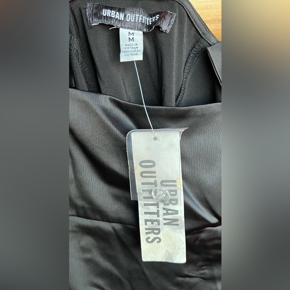 NWT Urban Outfitters Double Bow Satin Mini Dress - Picture 3 of 5